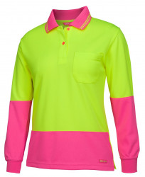 Ladies Hi Vis L/S Comfort Polo