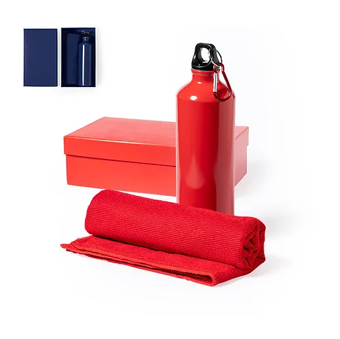Matching bottle and towel set