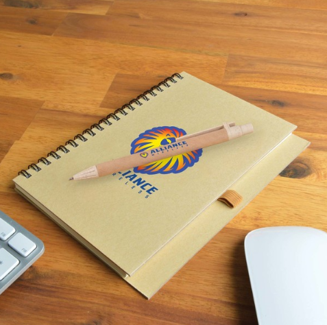 Savannah Notebook / Eco Matador Pen | Notebooks NZ | A5 Notebook NZ | Personalised Notebooks NZ | Personalised Pens NZ | Wholesale Pens Online | Custom Merchandise | Merchandise | Customised Gifts NZ | Corporate Gifts | Promotional Products NZ | 