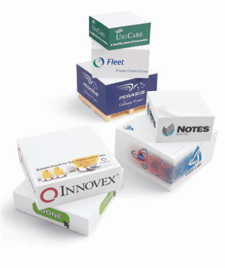 Cube Notepad 100 x 100 x 50mm 500 Leaf (CMYK Print on Leaves) | Personalised Notepads NZ | Promotional Products NZ