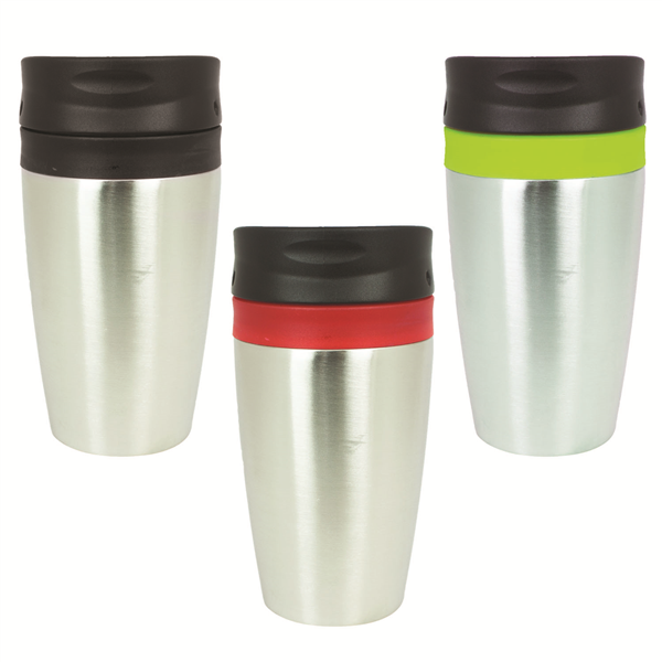VIENNA THERMO MUG - BLACK/SILVER | Promotional Products NZ | Withers & Co