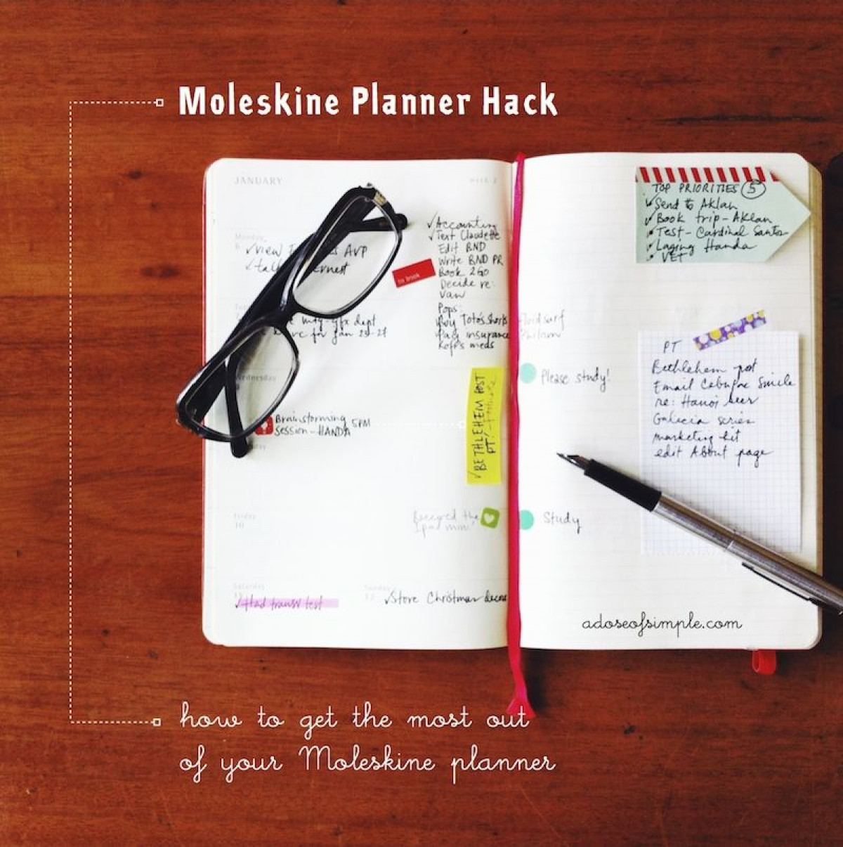 moleskine 12 month planners withers and co1