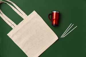 rsz textile shopping bag and coffee cup flat lay 2023 11 27 04 53 31 utc
