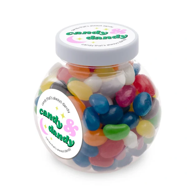 Assorted Colour Mini Jelly Beans in Container - Image 2