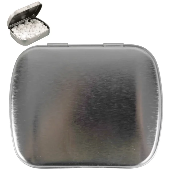 Sugar Free Breath Mints in Silver Tin - Image 2