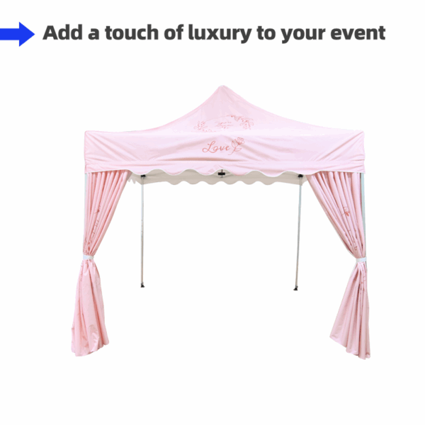10x10 Tent with Scalloped Valances and Curtains - Image 2