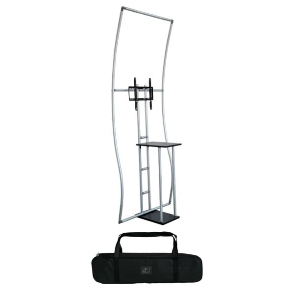 S Shaped Banner Stand With Display Shelves - Image 7