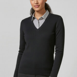 Womens V-Neck Knit Pullover