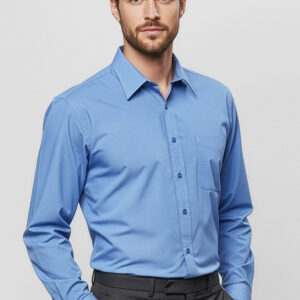 Mens Micro Check Long Sleeve Shirt